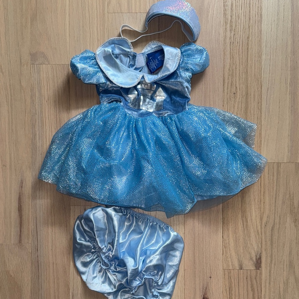 Disney Glittery Blue Princess Costume - Picture 1 of 16